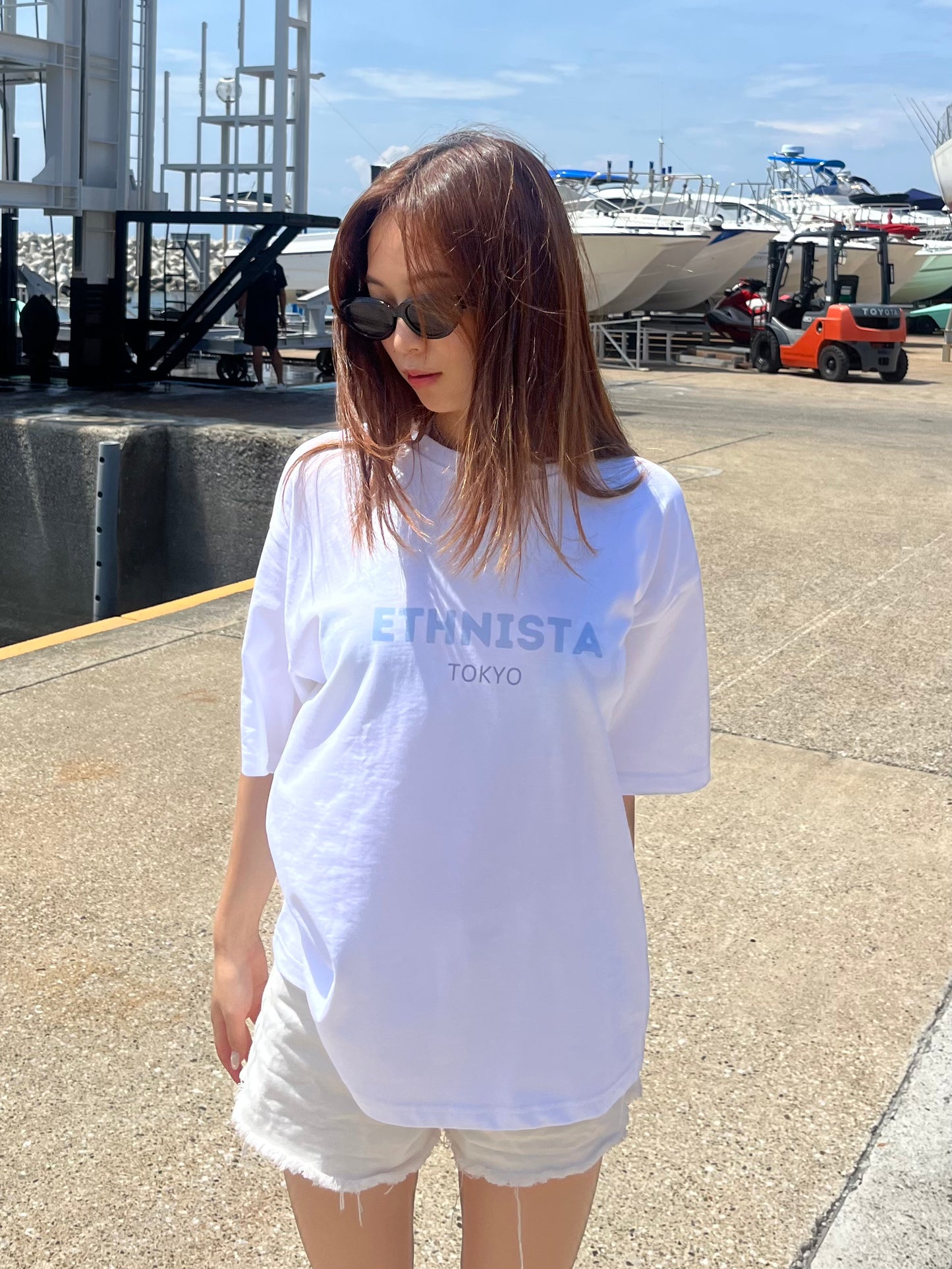'ETHNISTA' tee (baby blue)