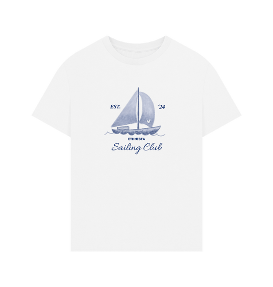 White 'Sailing Club' men's tee